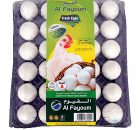 Al Fayoum Fresh White Eggs 30s